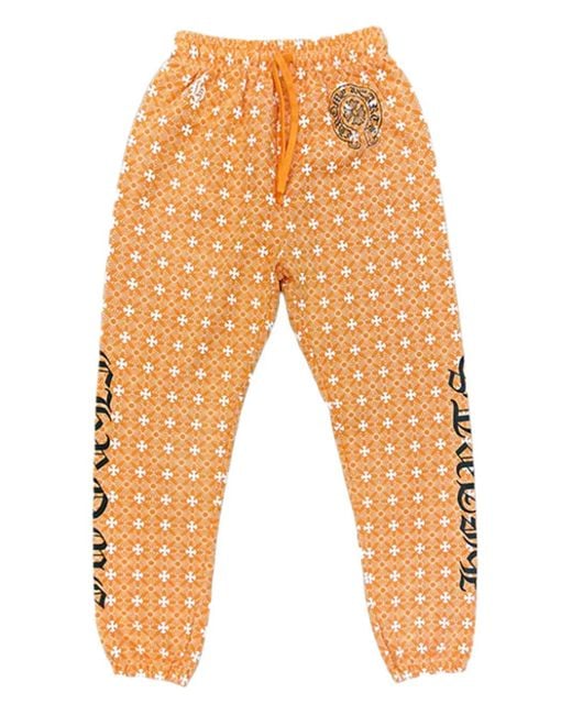 Plus Cross Horseshoe track pants Chrome Hearts de hombre de color Orange