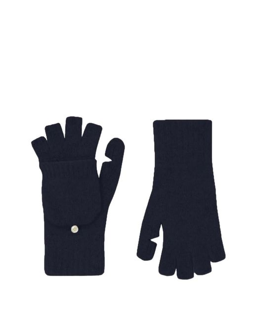 Linnea Lund Blue Vantar Button Flap Mittens
