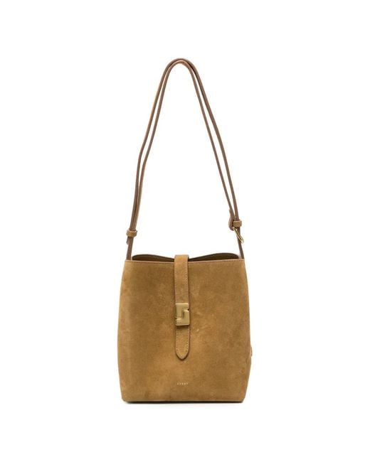 Soeur White Mini Bello Suede Shoulder Bag