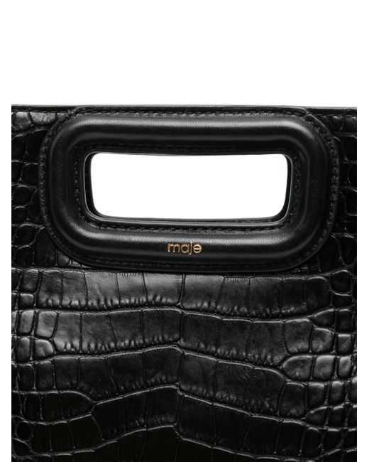 Maje Black Small M Tote Bag