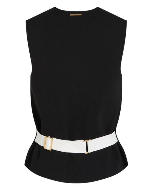 Karl Lagerfeld Black V-neck Vest