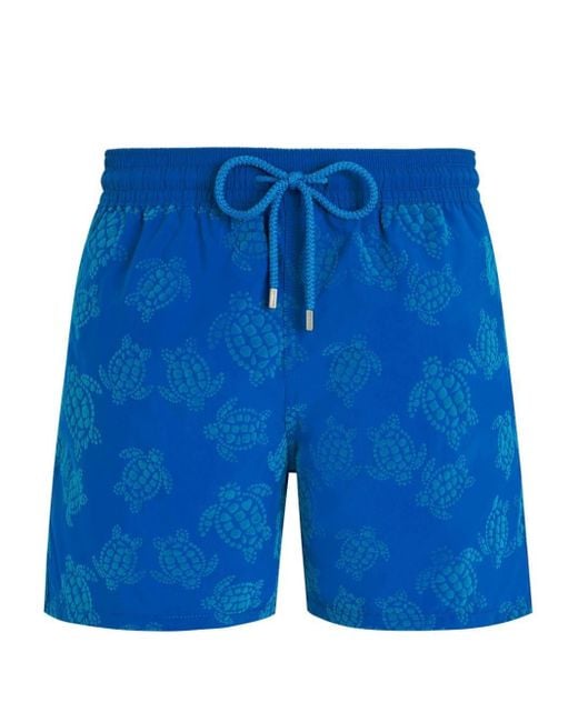 Vilebrequin Blue Turtle-print Swim Shorts for men