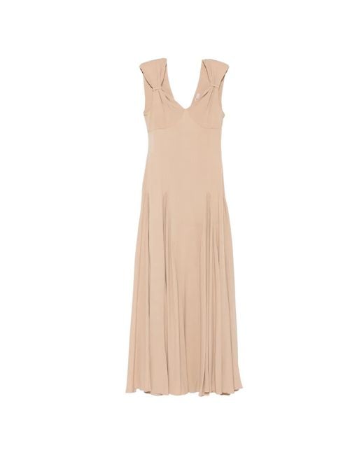 Carla G White Draped Maxi Dress