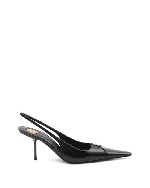 Saint Laurent Black Babylone Breteuil Slingback Pumps