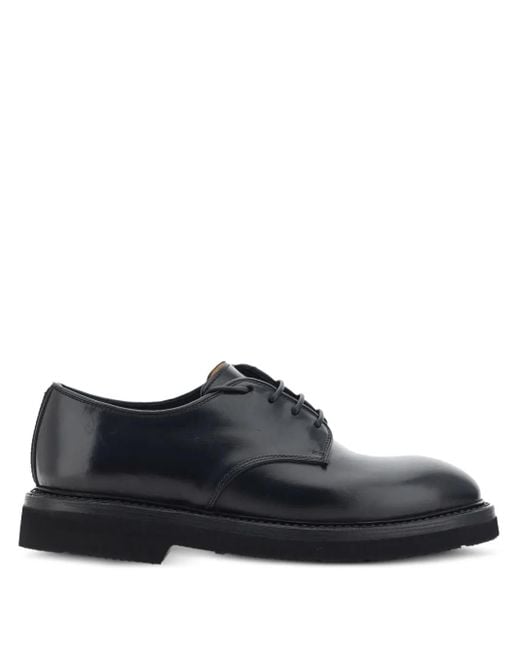 Premiata Blue Leather Derby Shoes for men