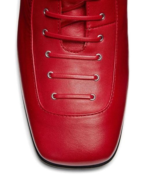 LILI CURIA Red Jules Lace-Up Jules Boots