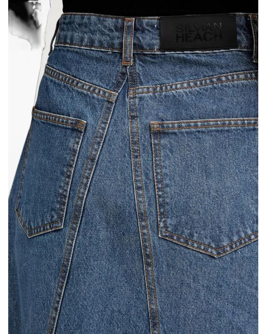 Silvian Heach Blue Kebe Denim Skirt