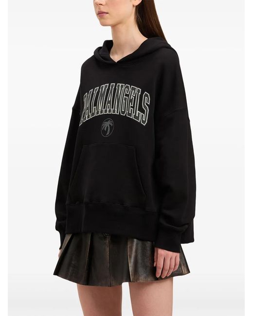 Palm Angels Black College Palm Hoodie