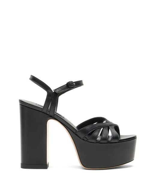 Casadei Black Elsa Platform Strap Sandals