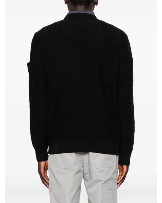 STONE ISLAND (ストーンアイランド) 袖ロゴ クルーネック 長袖 StoneIsland ニット　セーター　ロゴパッチ　プルオーバー