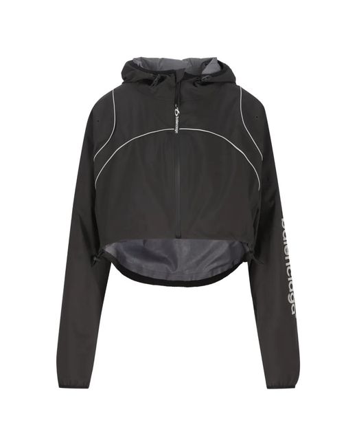 Balenciaga Black Hooded Cropped Jacket
