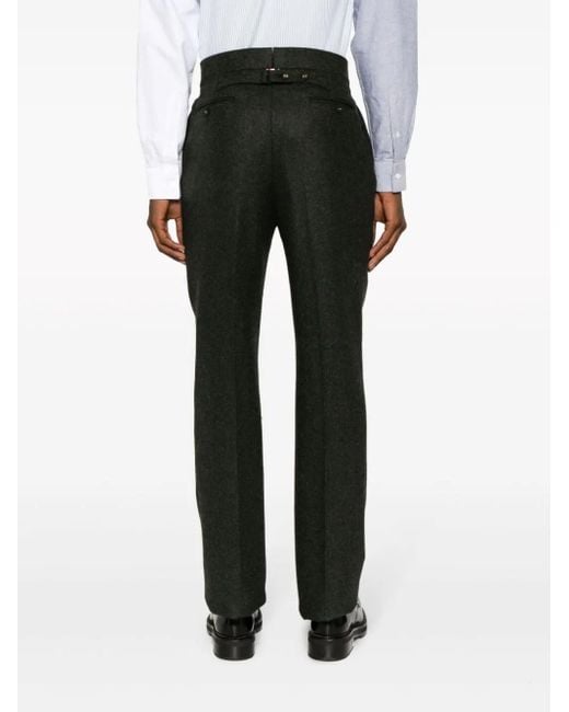 Thom Browne Black Straight-leg Wool Trousers for men