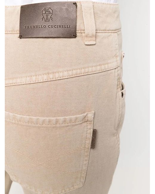 Brunello Cucinelli Natural Cropped Chino Trousers