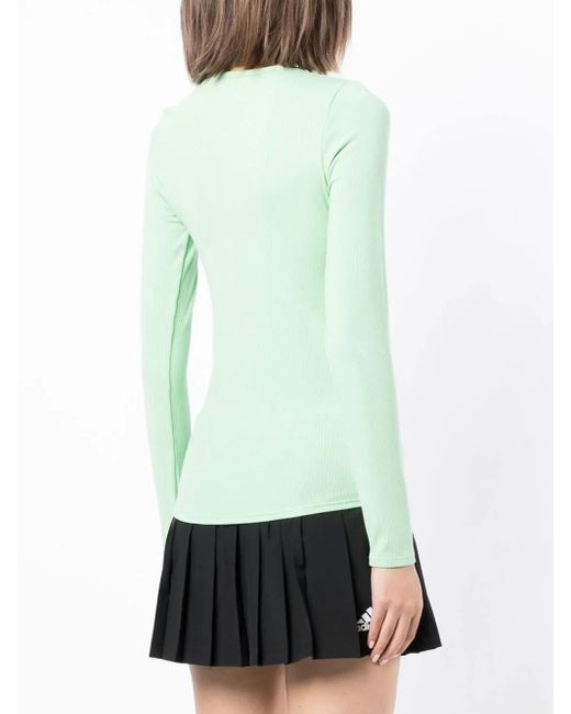 The Upside Green Solstice Giselle Ribbed Top