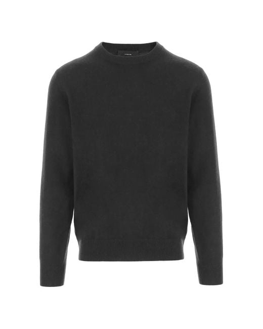 Vince Black Crew-Neck Cashmere Sweater for men