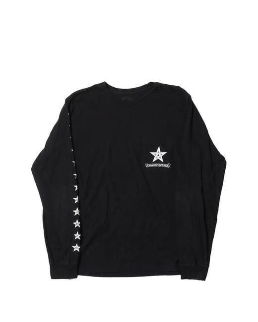 Chrome Hearts Black Stars Long-Sleeve T-Shirt for men