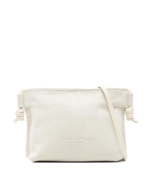 Marc O' Polo White Wildleder-Umhängetasche Mit Knoten