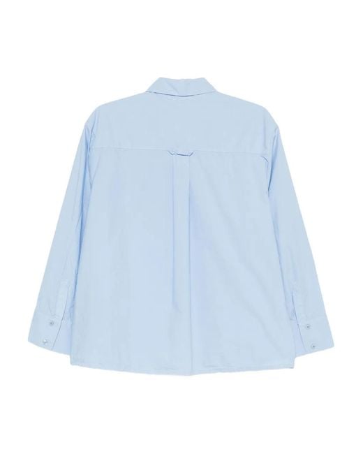 Ba&sh Blue Long-Sleeves Cotton Shirt