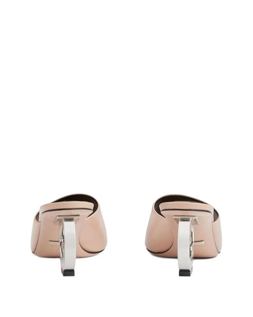 Gucci Natural Heeled Mules