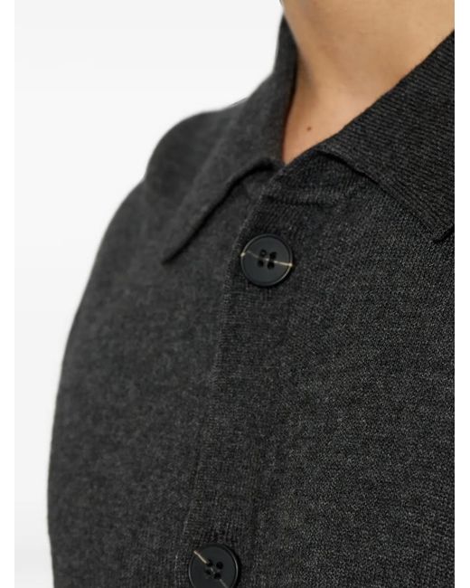 Isabel Marant Black Joris Polo-Collar Sweater for men