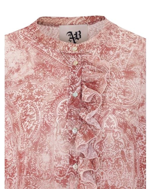 Aniye By Pink Niko Ruffled Paisley-Print Mini Dress