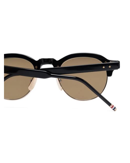 Thom Browne Black Round-Frame Sunglasses
