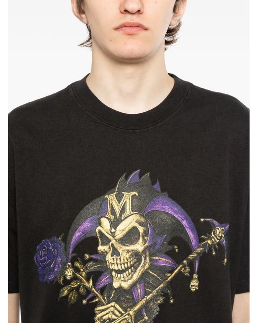 Melt Black Graphic-Print T-Shirt for men