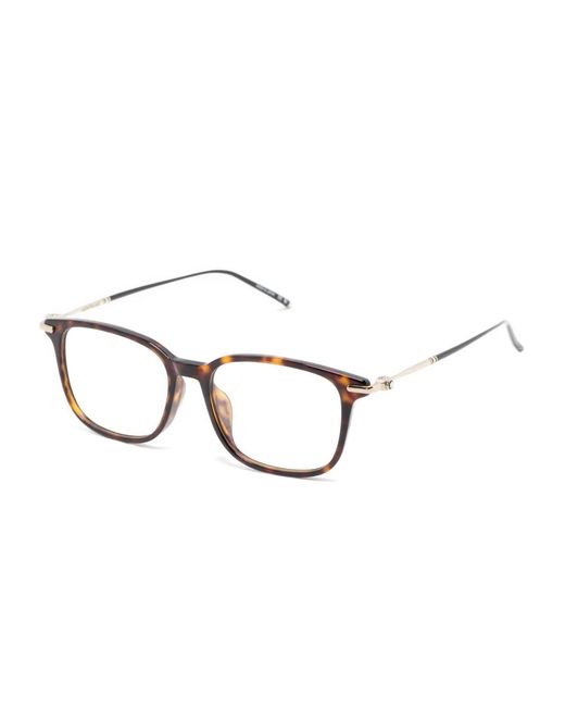 Montblanc Brown Tortoiseshell-Effect Glasses