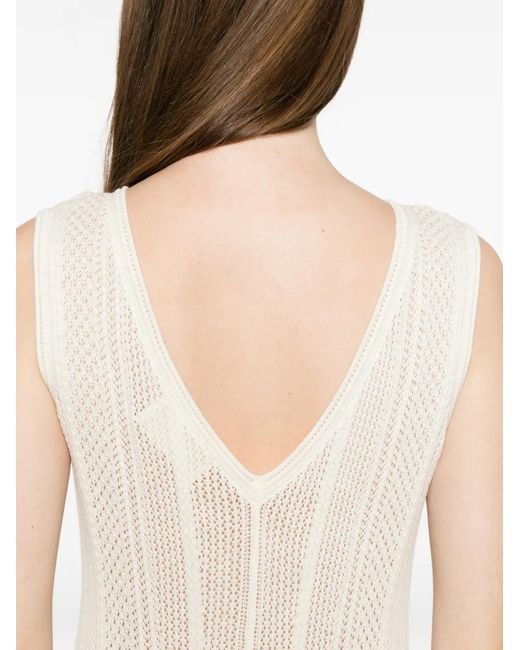 Bompard White Sleeveless Maxi Dress