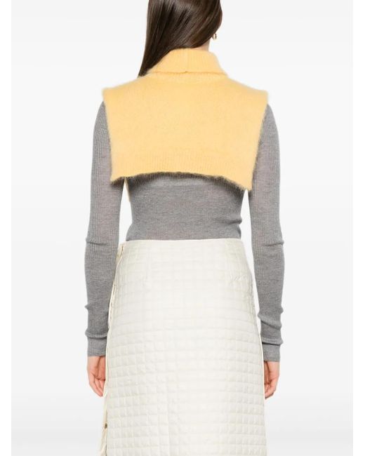 Gilet A Collo Alto di Moncler in Yellow