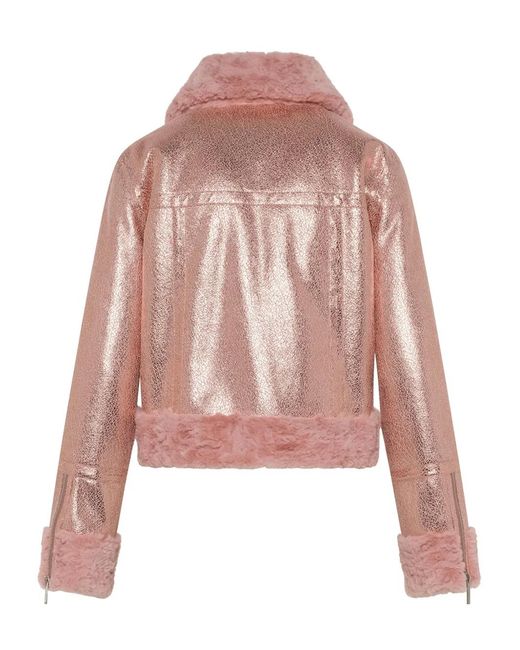 Unreal Fur Pink Métallique Jacket