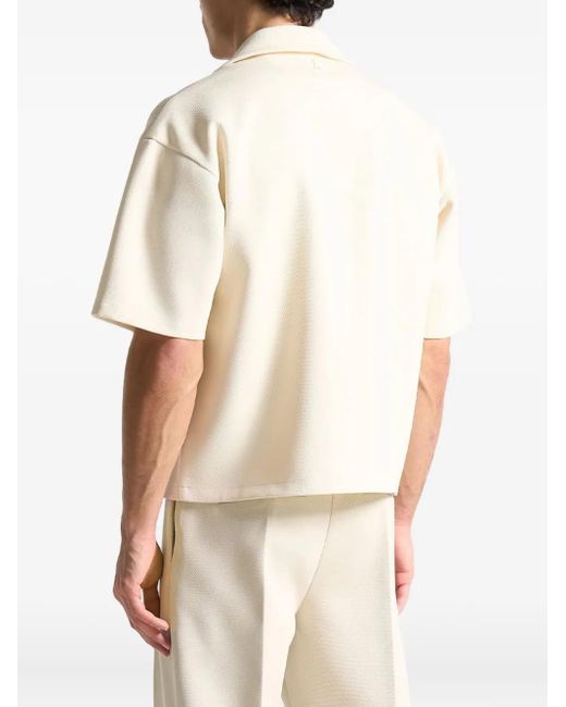 Manière De Voir Abel Boxy Twill Overhemd Met Dubbele Rij Knopen in het White voor heren