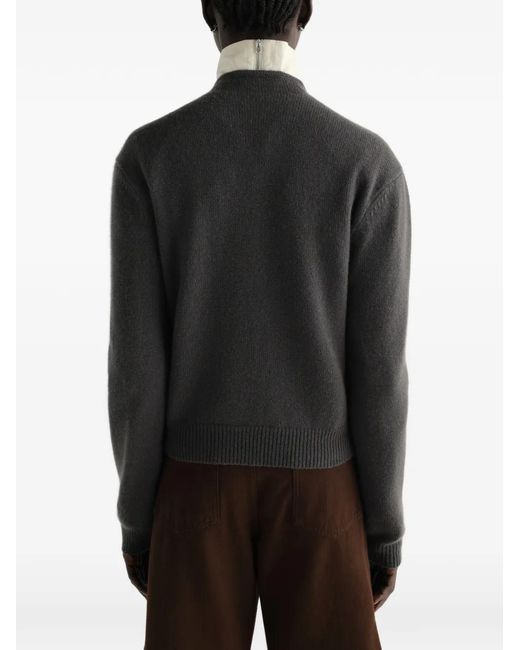 Lemaire Gray Reversible Buttoned Sweater