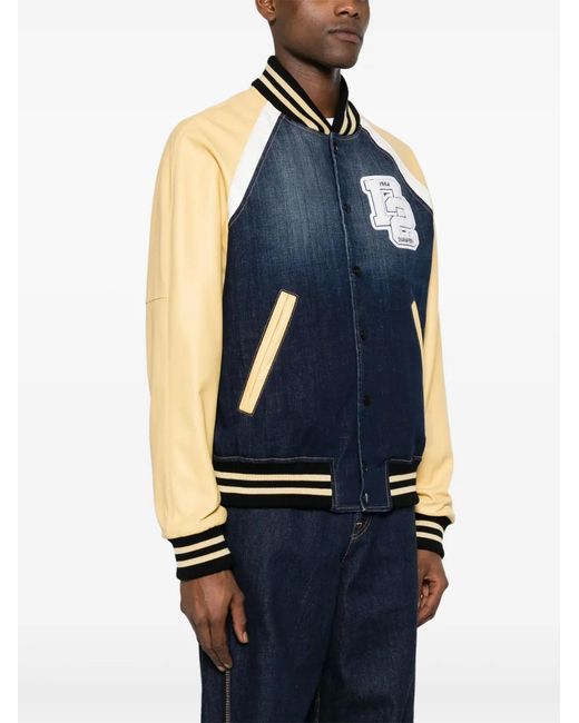 DSquared² Blue College' And Varsity Jacket for men