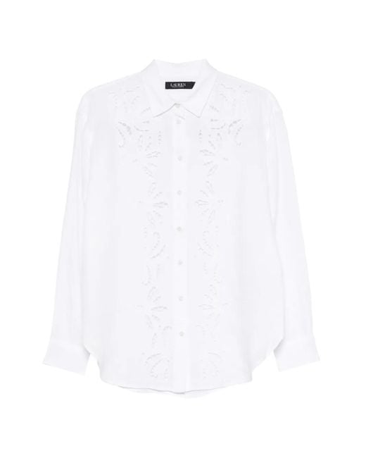 Ralph Lauren White Broderie-Anglaise Shirt