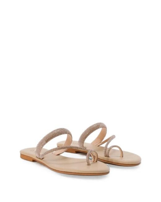 Mc2 Saint Barth Multicolor Cora Crystal-Embellished Sandals