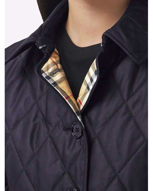 Burberry Blue Fernleigh Quilted Jacket