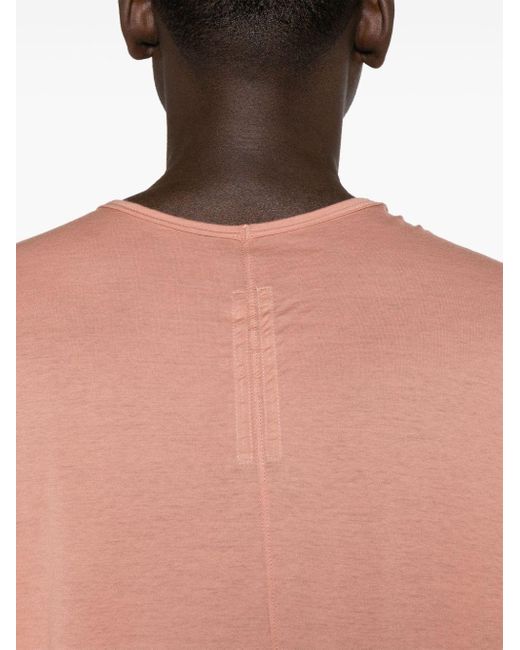 T-shirt en coton à coupe longue Rick Owens pour homme en coloris Pink