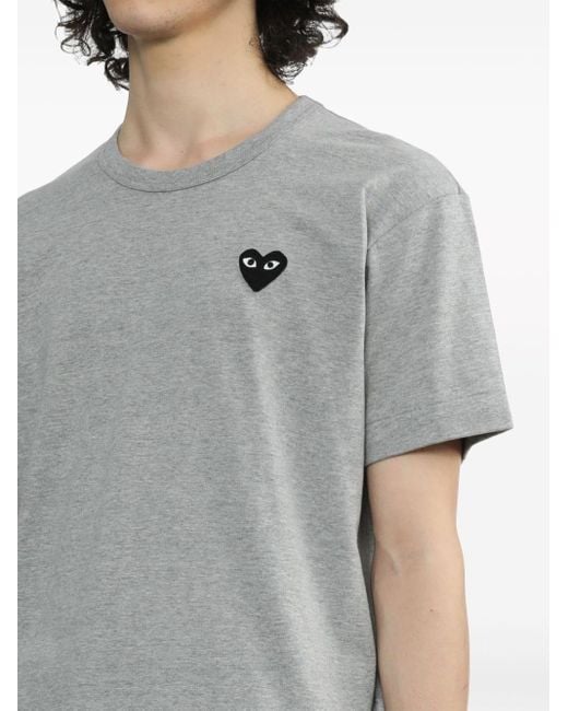 COMME DES GARÇONS PLAY T-shirt Met Logopatch in het Gray