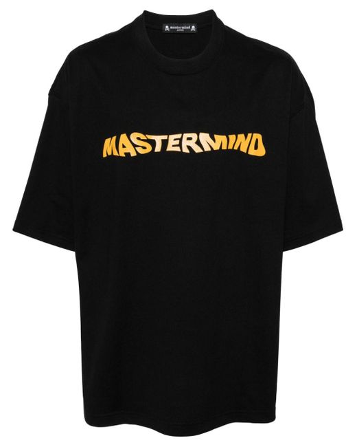 Mastermind Japan Black Handwriting Print Cotton T-shirt for men