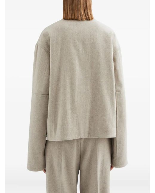 Jil Sander White Wool Felted Jacket
