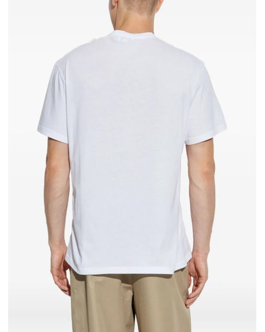 McQueen White Graphic-Print T-Shirt for men