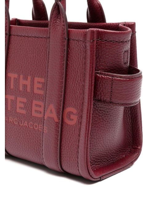 Mini cabas 'the tote bag' bourgogne en cuir Marc Jacobs en coloris Red