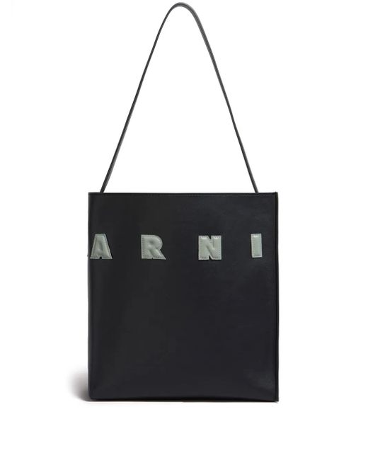 Marni ロゴアップリケ ショルダーバッグ Black