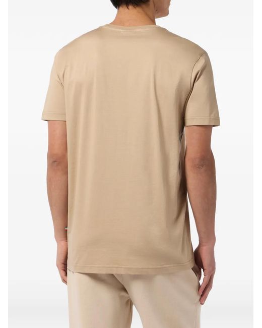 Billionaire Natural Round-Neck Logo-Embroidered T-Shirt for men