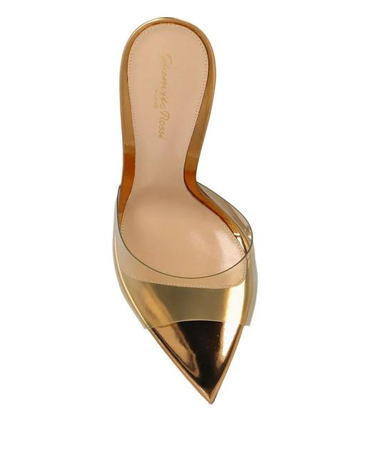 Gianvito Rossi 120Mm Elle Metallic Pointed-Toe Sandals
