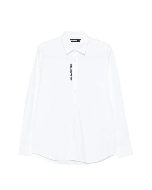 Karl Lagerfeld White Chemise Classique Boutonnée for men