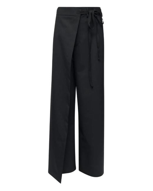 MM6 by Maison Margiela Black Tie Detail Tailored Trousers