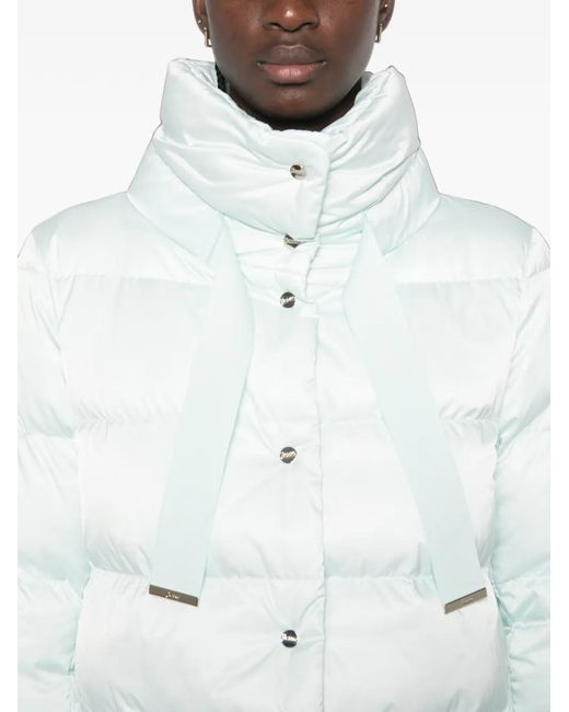 Herno Blue Quilted Drawstring Parka