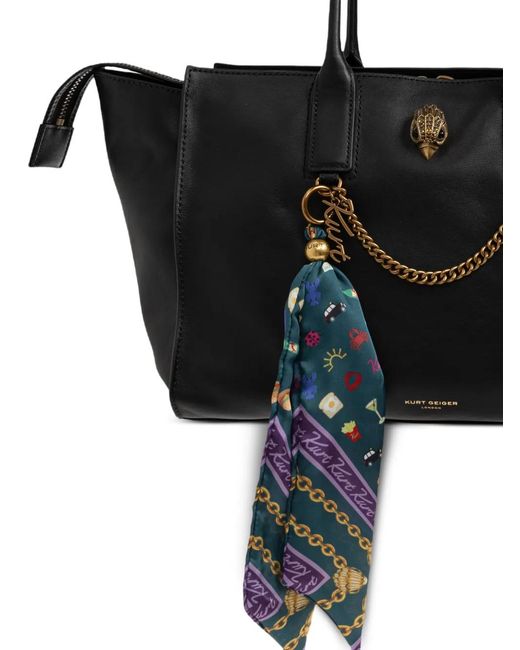 Kurt Geiger Black Sloane Leather Tote Bag